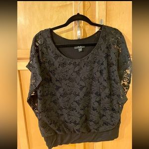 AGB Black Lace Top Size L